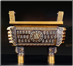 純銅盛鼎擺件 純銅盛鼎擺件