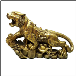 上山銅虎擺件 上山銅虎擺件