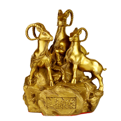 三羊開(kāi)泰銅雕擺件