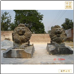 大型3米西方銅獅子定制 大型3米西方銅獅子定制