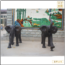 商場(chǎng)門(mén)口銅大象擺件