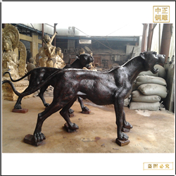 景觀(guān)金錢(qián)豹銅雕塑