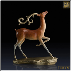 奔跑銅鹿雕塑 奔跑銅鹿雕塑