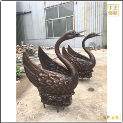 廣場(chǎng)擺放銅天鵝雕塑 廣場(chǎng)擺放銅天鵝雕塑