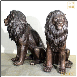 雄偉霸氣銅獅子擺件 雄偉霸氣銅獅子擺件