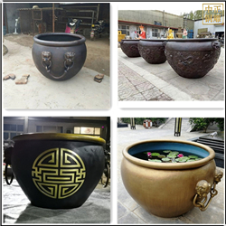 大型景觀(guān)銅缸雕塑制作