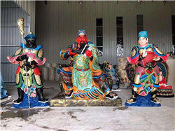 定做彩繪銅關(guān)公 定做彩繪銅關(guān)公