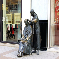 步行街理發(fā)銅像 步行街理發(fā)銅像